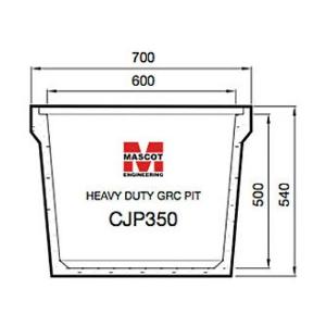 GRC CABLE PIT 600SQ 700X700X540MM GRC CABLE PIT 600SQ 700X700X540MM