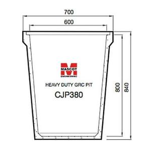 GRC CABLE PIT 600SQ 700X700X840MM GRC CABLE PIT 600SQ 700X700X840MM