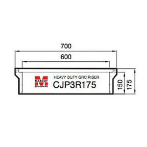 GRC RISER 600SQ 175MM DEEP SUIT CJP3 GRC RISER 600SQ 175MM DEEP SUIT CJP3