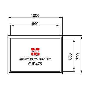 GRC CABLE PIT 600X900 1000X700X760MM GRC CABLE PIT 600X900 1000X700X760MM