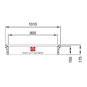 GRC RISER 900 SQ 175MM DEEP FOR CJP5 GRC RISER 900 SQ 175MM DEEP FOR CJP5