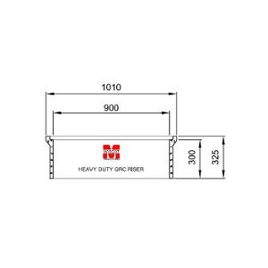 GRC RISER 900 SQ 300MM DEEP FOR CJP5 GRC RISER 900 SQ 300MM DEEP FOR CJP5