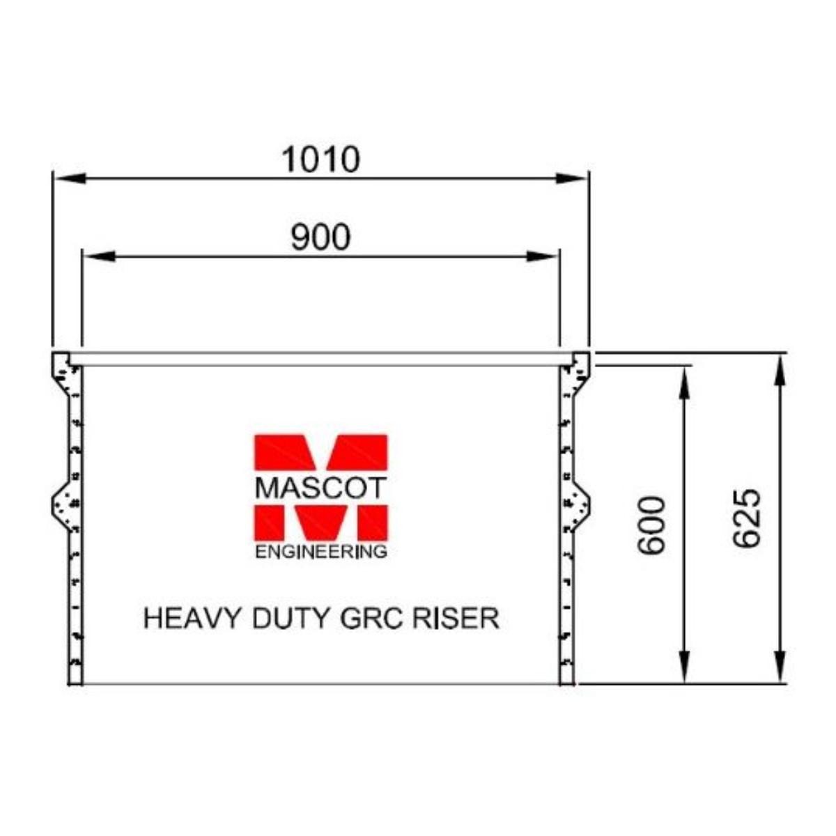 GRC RISER 900 SQ 600MM DEEP FOR CJP5
