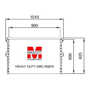 GRC RISER 900 SQ 600MM DEEP FOR CJP5 GRC RISER 900 SQ 600MM DEEP FOR CJP5