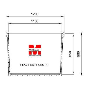 GRC CABLE PIT 1200SQ 1200X1200X900MM GRC CABLE PIT 1200SQ 1200X1200X900MM