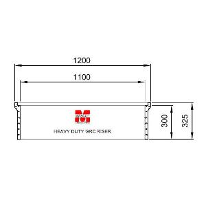 GRC RISER 1100 SQ 300MM DEEP FOR CJP6 GRC RISER 1100 SQ 300MM DEEP FOR CJP6