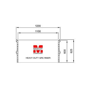 GRC RISER 1100 SQ 600MM DEEP FOR CJP6 GRC RISER 1100 SQ 600MM DEEP FOR CJP6