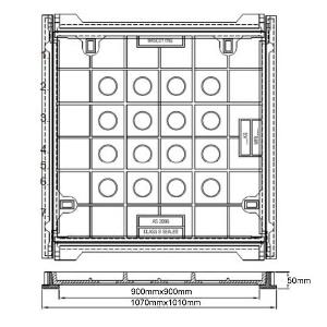 INFILL COVER FOR 900MM SQUARE CLASS B INFILL COVER FOR 900MM SQUARE CLASS B