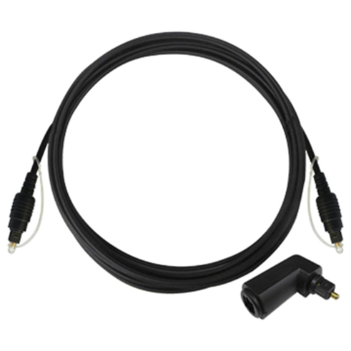 TOSLINK LEAD AND RIGHT ANGLE ADAPTOR 20M