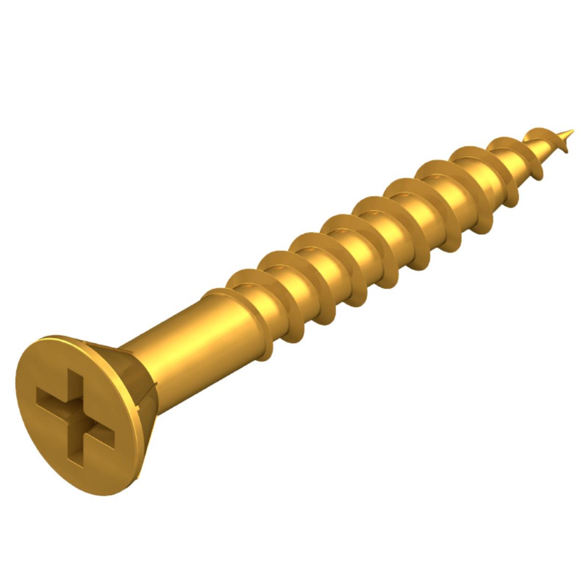 CHIPBOARD SCREW NEEDLE POINT RIBBED HEAD