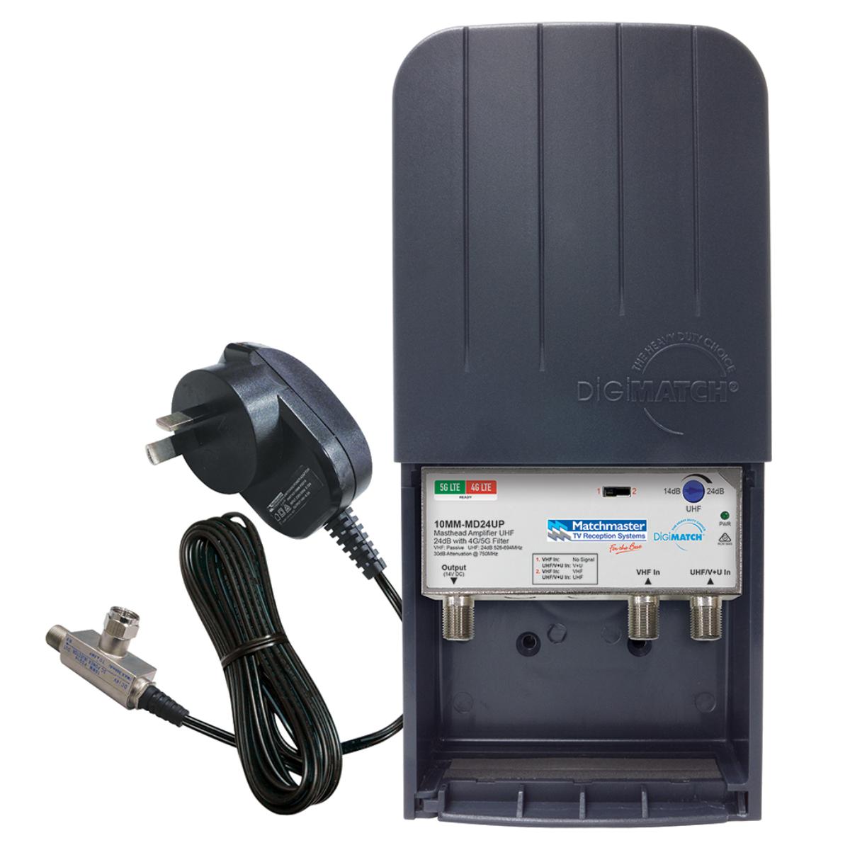 MASTHEAD AMPLIFLER UHF 24DB + P/SUPPLY