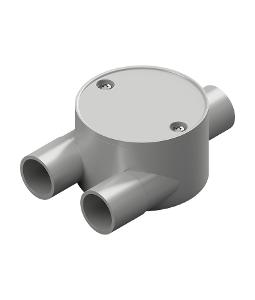 JUNCTION BOX SHALLOW PVC 25MM 3W Y GREY JUNCTION BOX SHALLOW PVC 25MM 3W Y GREY