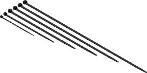 NYLON CABLE TIE 200X4.8MM BLACK 100PK