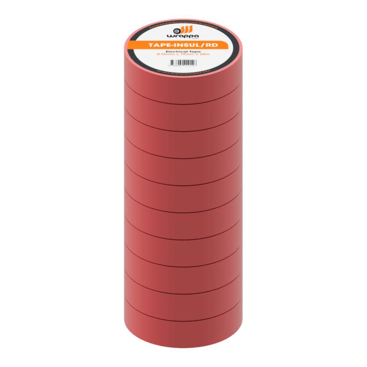 PVC ELECTRICAL INSULATION TAPE RED 10PK
