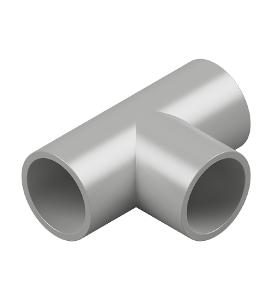 SOLID TEE STRAIGHT PVC 25MM GREY SOLID TEE STRAIGHT PVC 25MM GREY