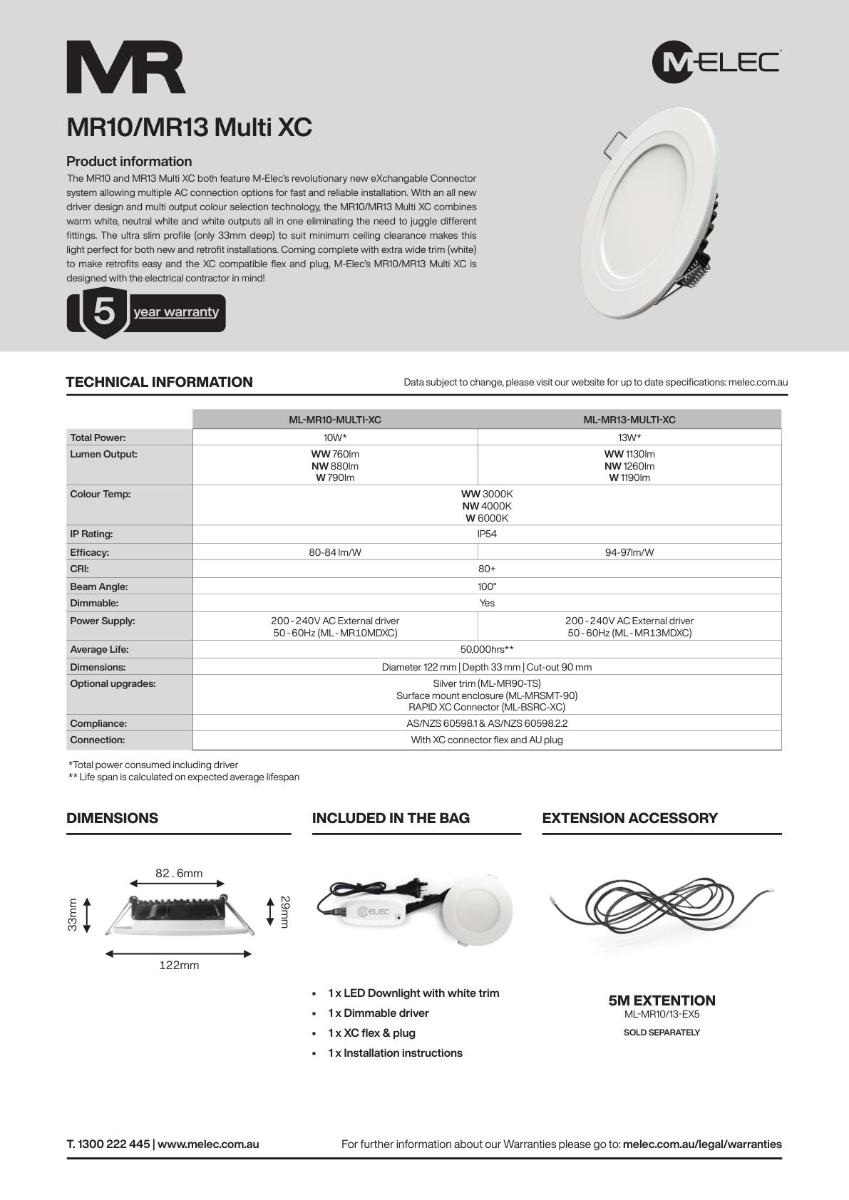 LED D/LIGHT + DRIVER 13W CCT 90MM C/O