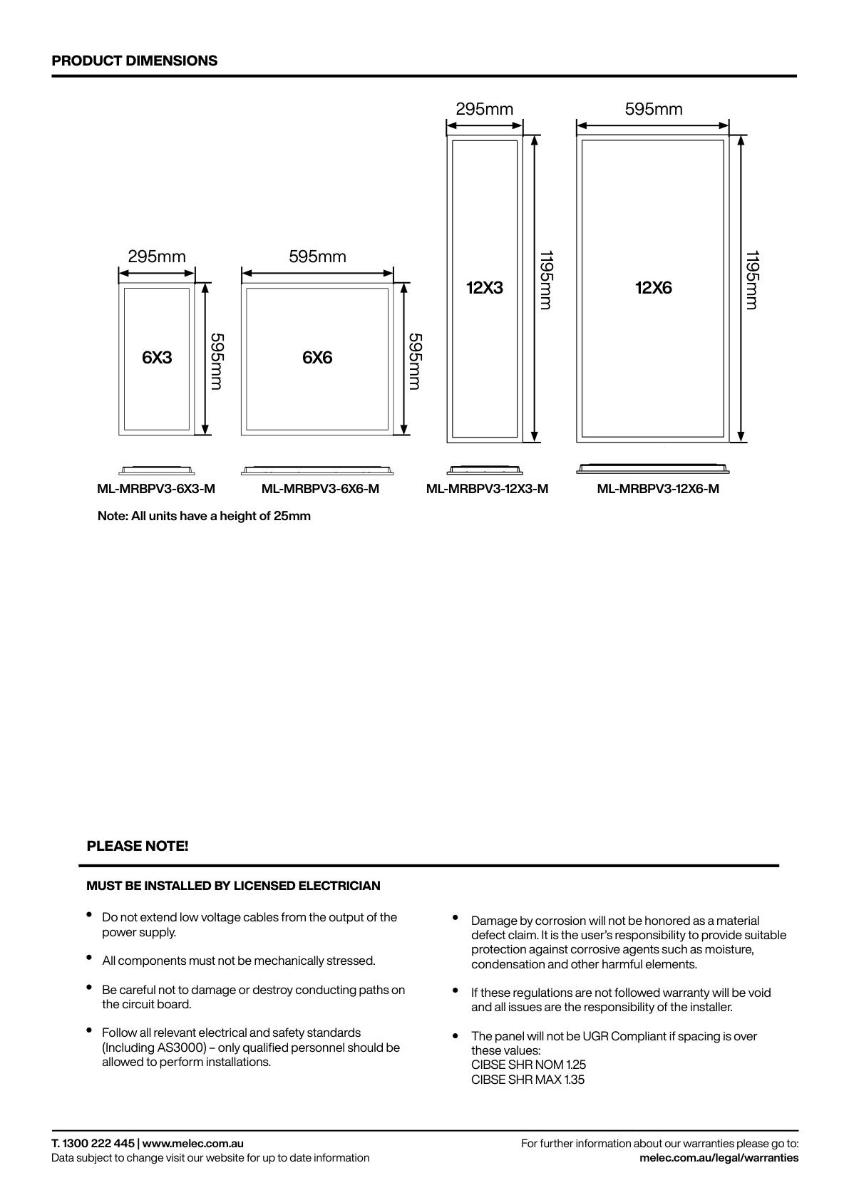 LED PANEL LIGHT MR V3 36W CCT 600X600