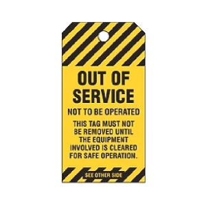 OUT OF SERVICE TAG YELLOW/BLACK 100PK OUT OF SERVICE TAG YELLOW/BLACK 100PK