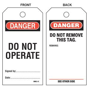 DANGER TAG DO NOT OPERATE MAINT DEPT 5PK DANGER TAG DO NOT OPERATE MAINT DEPT 5PK