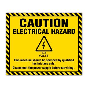 CAUTION 240V LABEL YELLOW/BLACK 5PK CAUTION 240V LABEL YELLOW/BLACK 5PK