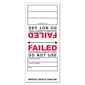 FAILED TEST ELECTRICAL SAFETY TAG 100PK