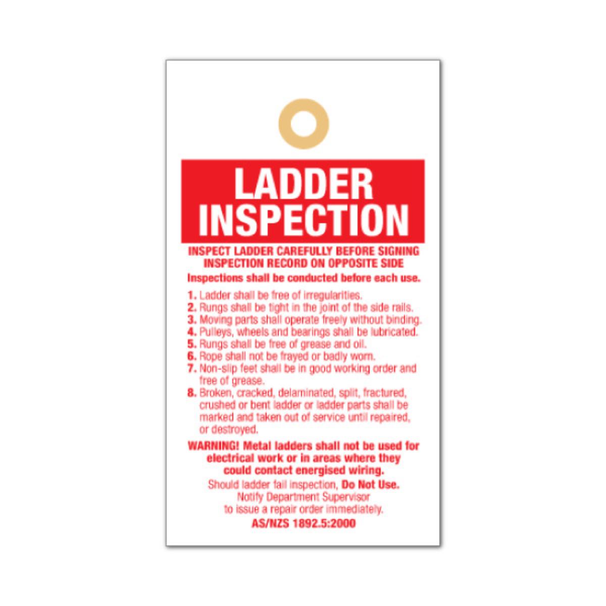 LADDER INSPECTION TAG 5PK