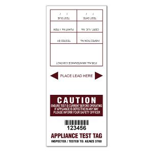 SELF LAMINAT TEST TAG BURGUNDY NSW ONLY