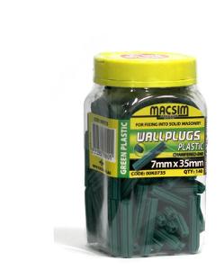 ANCHOR WALLPLUGS 7 X 25MM BOTTLES GREEN ANCHOR WALLPLUGS 7 X 25MM BOTTLES GREEN