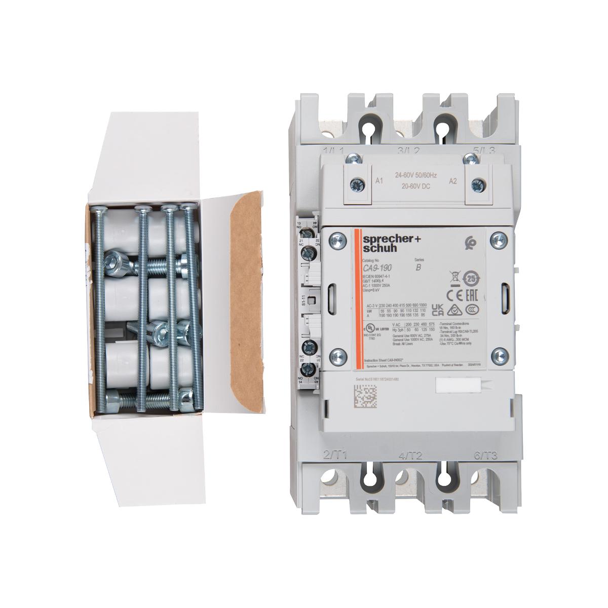 CONTACTOR 3P 190A AC3 90KW 24/60VACDC
