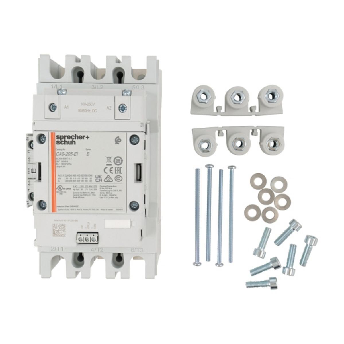 CONTACTOR 3P 205A AC3 110KW 100/250VACDC