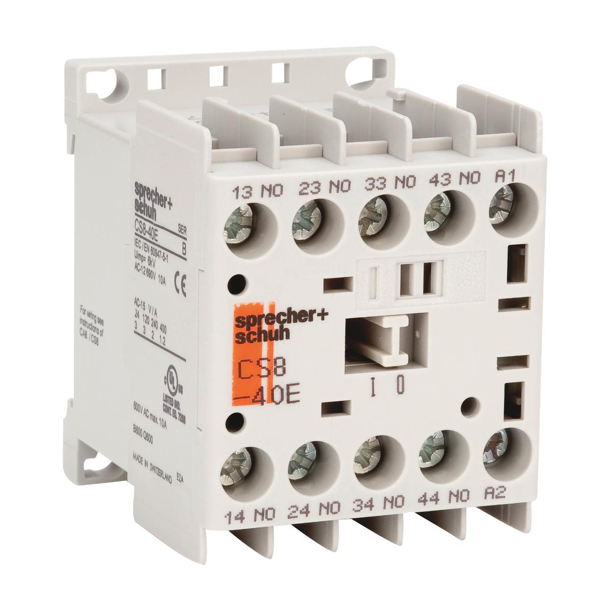 MINI DIN CONTACTOR 10A 2N/O 2N/C 110VAC