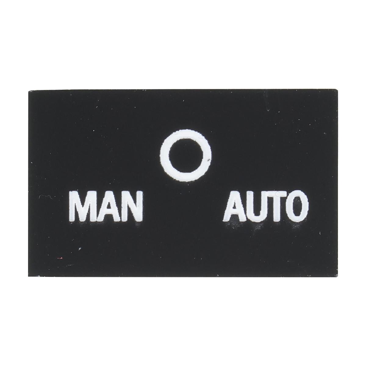 LEGEND PLATE 30X50MM WHT TEXT MAN O AUTO