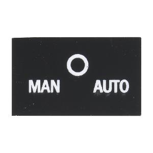 LEGEND PLATE 30X50MM WHT TEXT MAN O AUTO LEGEND PLATE 30X50MM WHT TEXT MAN O AUTO