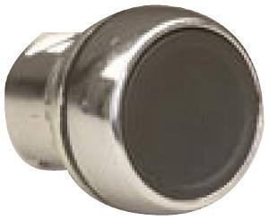 PUSHBUTTON OPER FLUSH METAL BLK 22.5mm