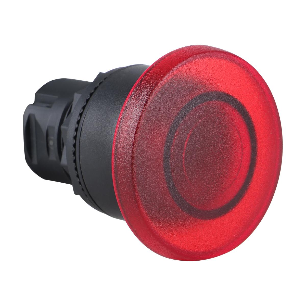 ILLUM P/BUTTON 22.5MM PLAS M/H 40MM RED