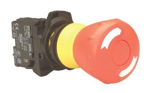 30mm M/ROOM EMER STOP 22.5MM RED 1N/C