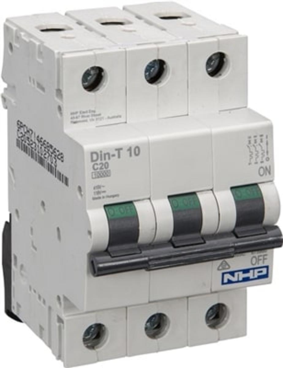 MCB DIN-T10 3P 16A 10KA C CURVE 3 MODULE