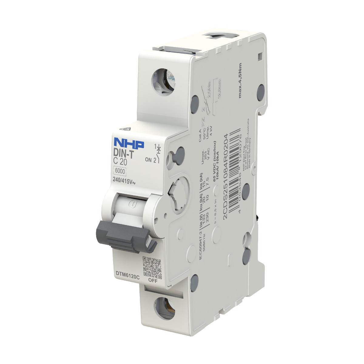 MCB DIN-T 10KA 1P 10A B CURVE 1 MODULE