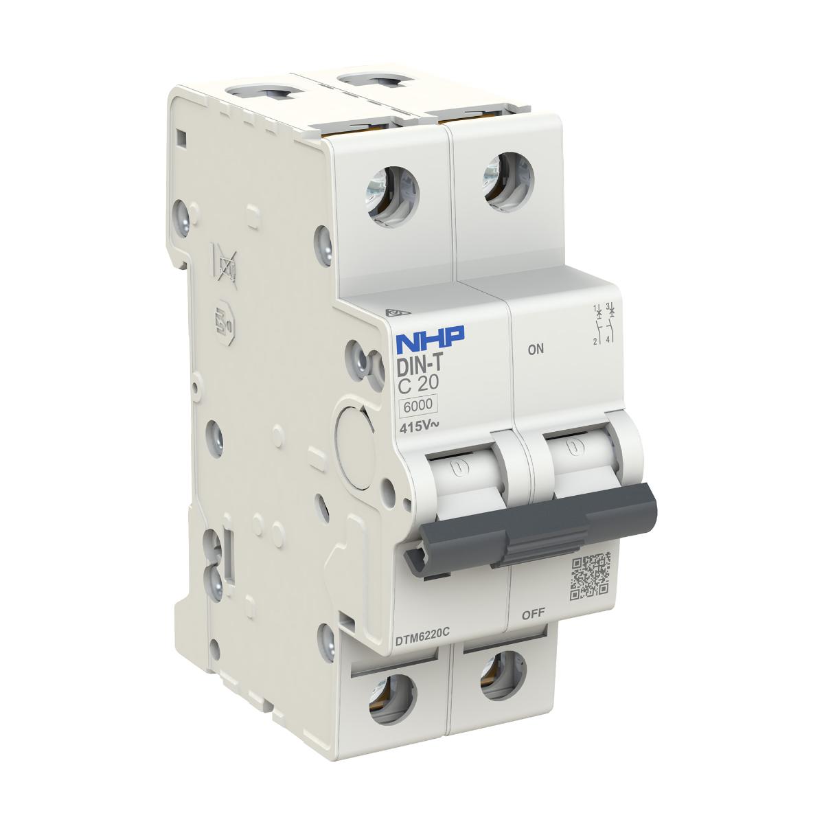 MCB DIN-T 6KA 2P 63A D CURVE 2 MODULE