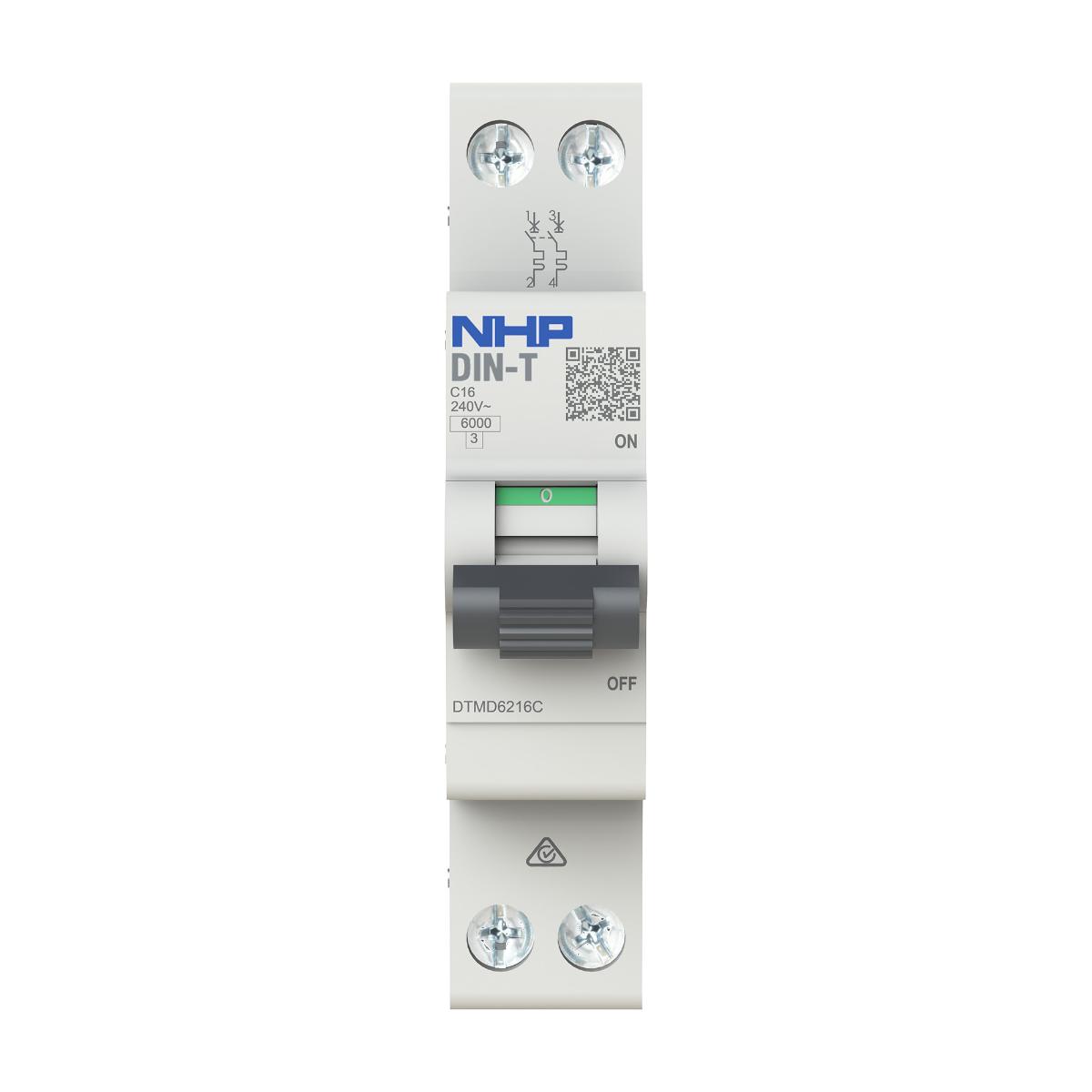 MCB DIN-T 6KA 2P 6A C CURVE 18MM 1 MOD