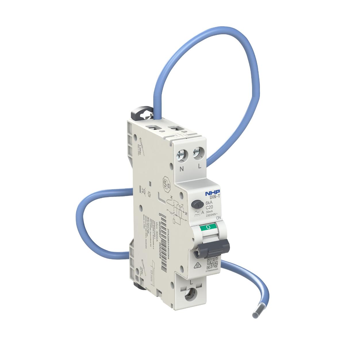 RCBO DIN-T 10KA 1P+SN 20A 10MA 1 MODULE