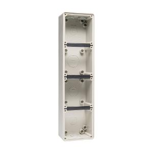 ISO BACK BOX FOUR GANG IN-LINE GREY ISO BACK BOX FOUR GANG IN-LINE GREY
