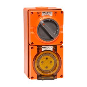 ISO SW/PLUG 4 RND PINS 20A 3PH ORANGE ISO SW/PLUG 4 RND PINS 20A 3PH ORANGE