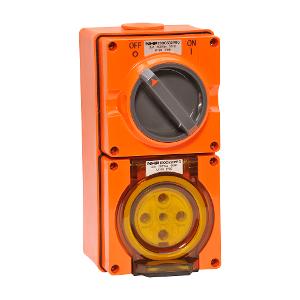 ISO SW/PLUG 5 RND PINS 32A 3PH ORANGE ISO SW/PLUG 5 RND PINS 32A 3PH ORANGE
