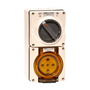 ISO SW/PLUG 5 RND PINS 32A 3PH WHITE ISO SW/PLUG 5 RND PINS 32A 3PH WHITE