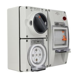 ISO SW/PLUG RCD PROT 5 RND PINS 32A 3PH ISO SW/PLUG RCD PROT 5 RND PINS 32A 3PH