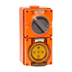 ISO SW/PLUG 5 RND PINS 40A 3PH ORANGE ISO SW/PLUG 5 RND PINS 40A 3PH ORANGE