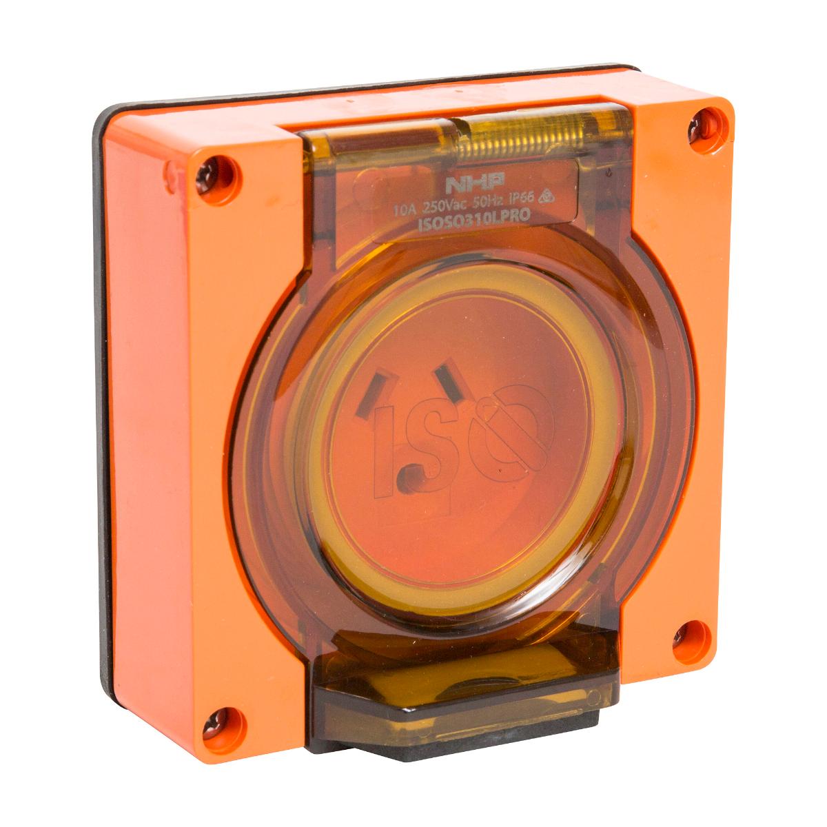 ISO SOCKET OUTLET 1PH 2FLT + 1RND 10A