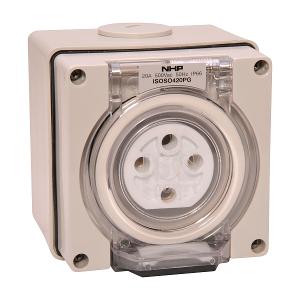 ISO SOCKET OUTLET 3PH 4 ROUND PINS 20A ISO SOCKET OUTLET 3PH 4 ROUND PINS 20A