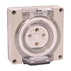 ISO SOCKET OUTLET 3PH 4 ROUND PINS 20A ISO SOCKET OUTLET 3PH 4 ROUND PINS 20A
